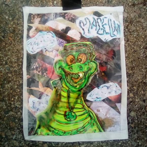 🎨Upcycled Magellan Mixed Media Art🌥 - Picture 1 of 12